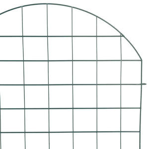 Σετ φράχτη για λιμνούλες 8 τμχ. 50 x 80 cm Ατσάλι Πράσινο