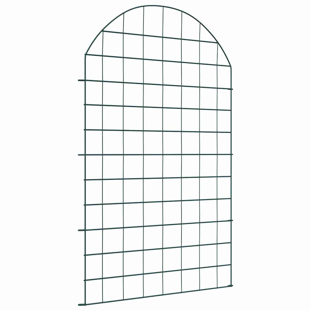 Σετ φράχτη για λιμνούλες 8 pcs Πράσινο 50 x 80 cm Ατσάλι