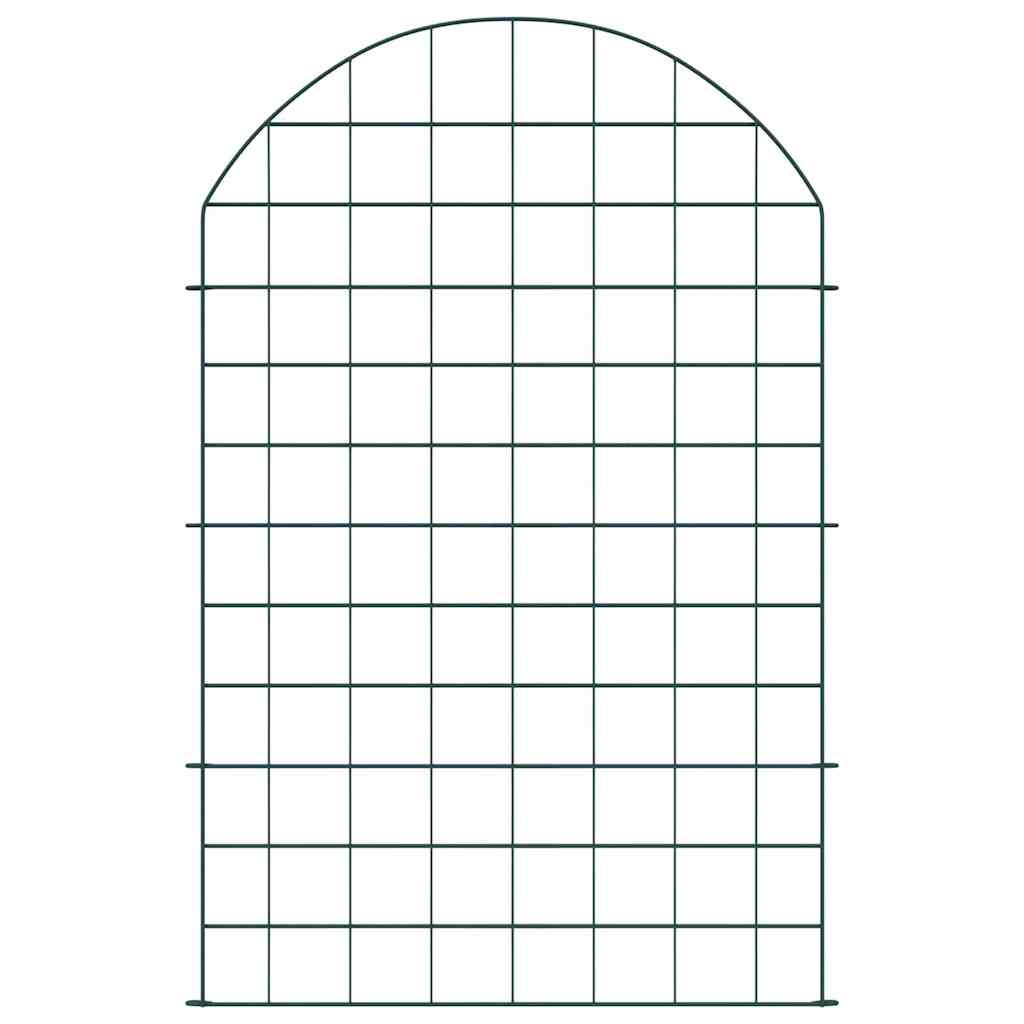 Σετ φράχτη για λιμνούλες 8 pcs Πράσινο 50 x 80 cm Ατσάλι