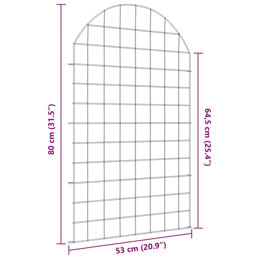 Σετ φράχτη για λιμνούλες 8 pcs Πράσινο 50 x 80 cm Ατσάλι