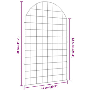 Σετ φράχτη για λιμνούλες 8 τμχ. 50 x 80 cm Ατσάλι Πράσινο
