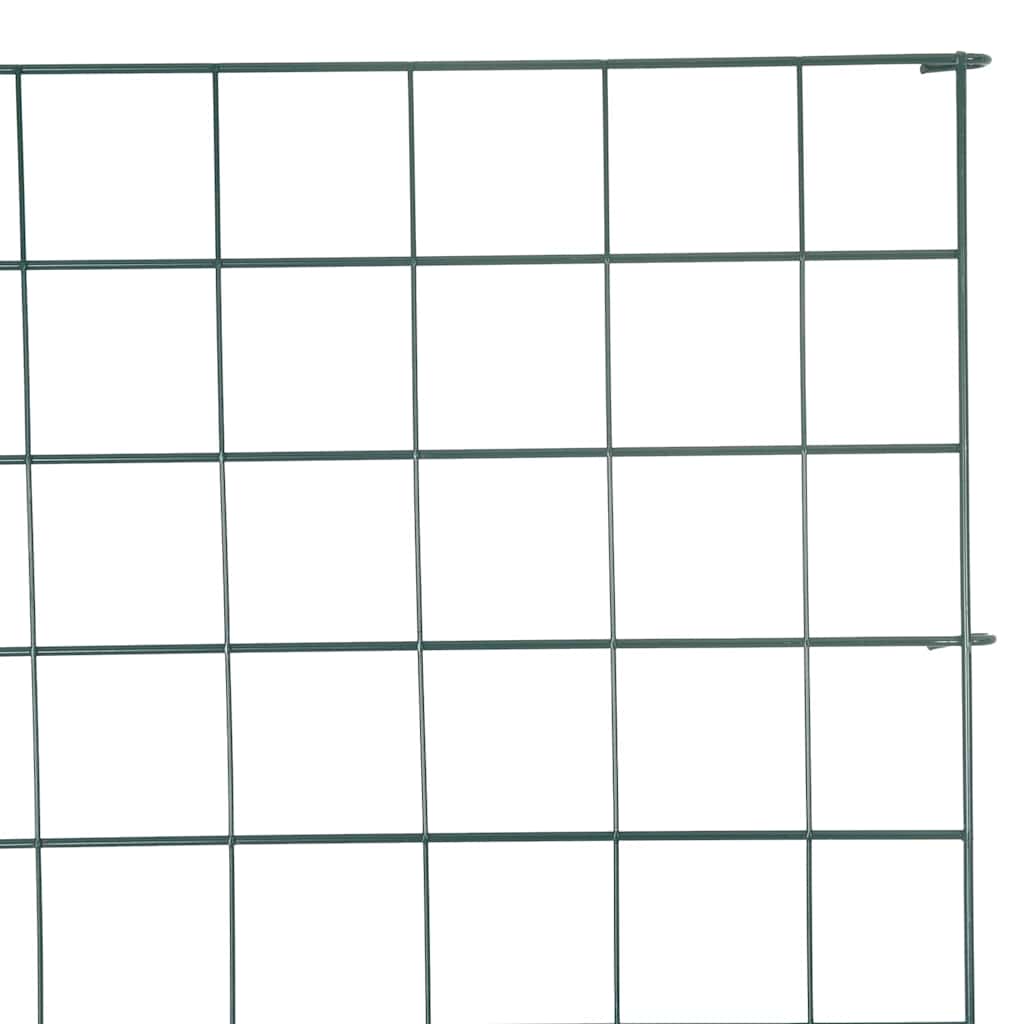 Σετ φράχτη για λιμνούλες 8 pcs Πράσινο 50 x 80 cm Ατσάλι