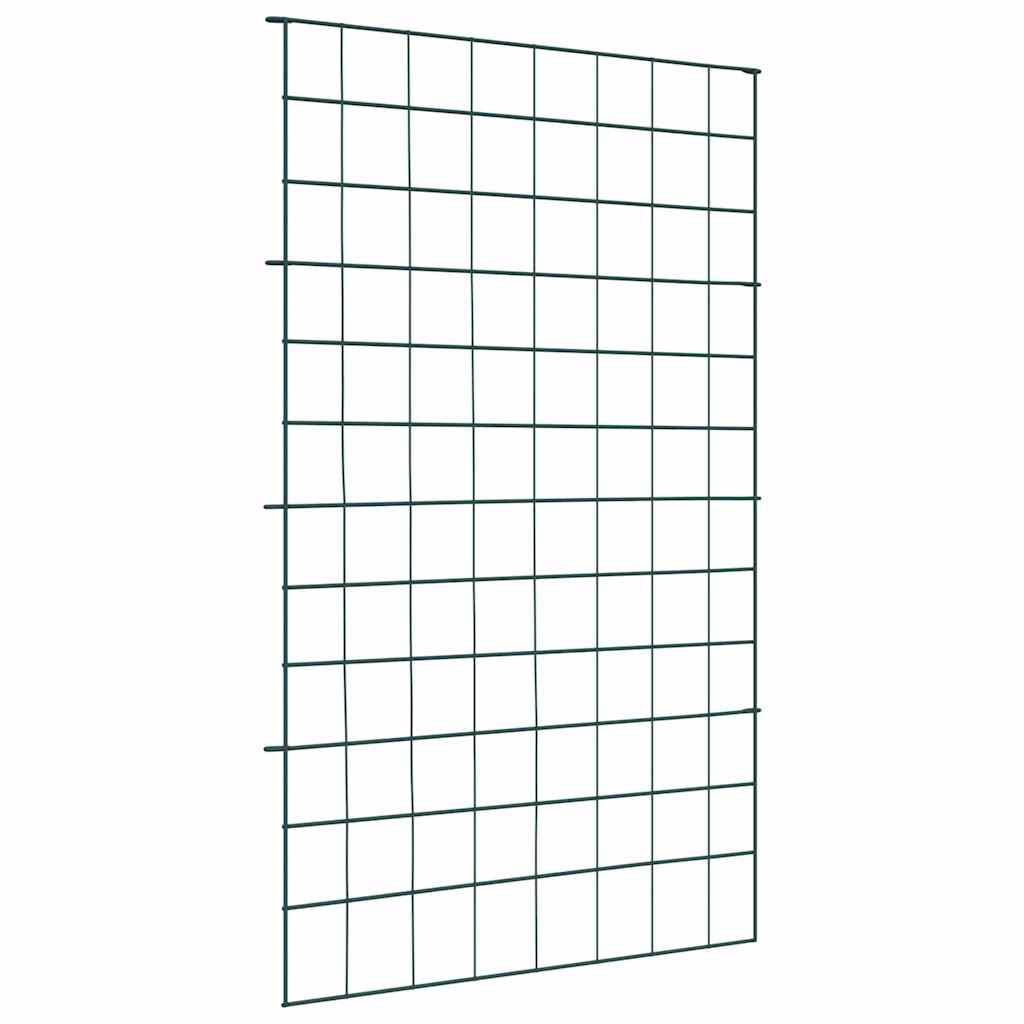 Σετ φράχτη για λιμνούλες 8 pcs Πράσινο 50 x 80 cm Ατσάλι
