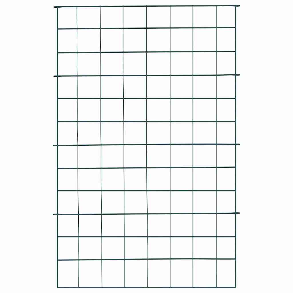 Σετ φράχτη για λιμνούλες 8 pcs Πράσινο 50 x 80 cm Ατσάλι