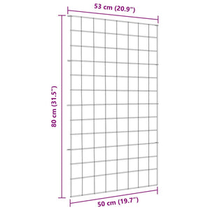 Σετ φράχτη για λιμνούλες 8 τμχ. 50 x 80 cm Ατσάλι Πράσινο