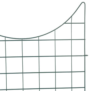 Σετ φράχτη για λιμνούλες 8 τμχ. 50 x 80 cm Ατσάλι Πράσινο