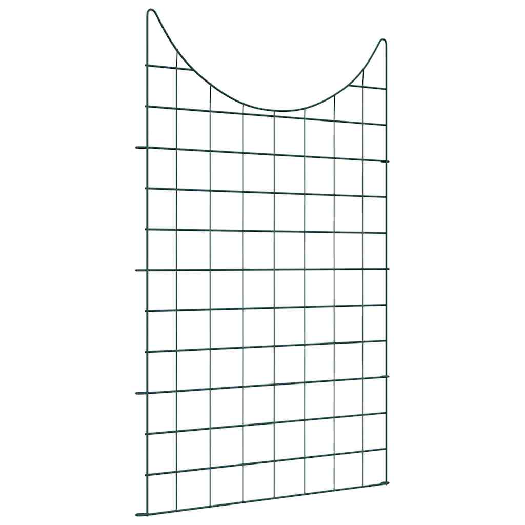 Σετ φράχτη για λιμνούλες 8 pcs Πράσινο 50 x 80 cm Ατσάλι