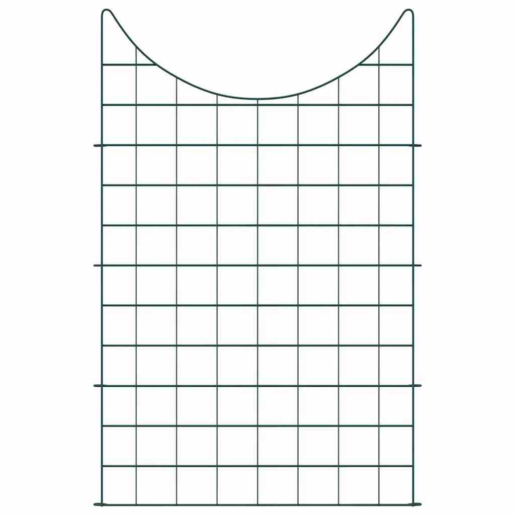 Σετ φράχτη για λιμνούλες 8 pcs Πράσινο 50 x 80 cm Ατσάλι