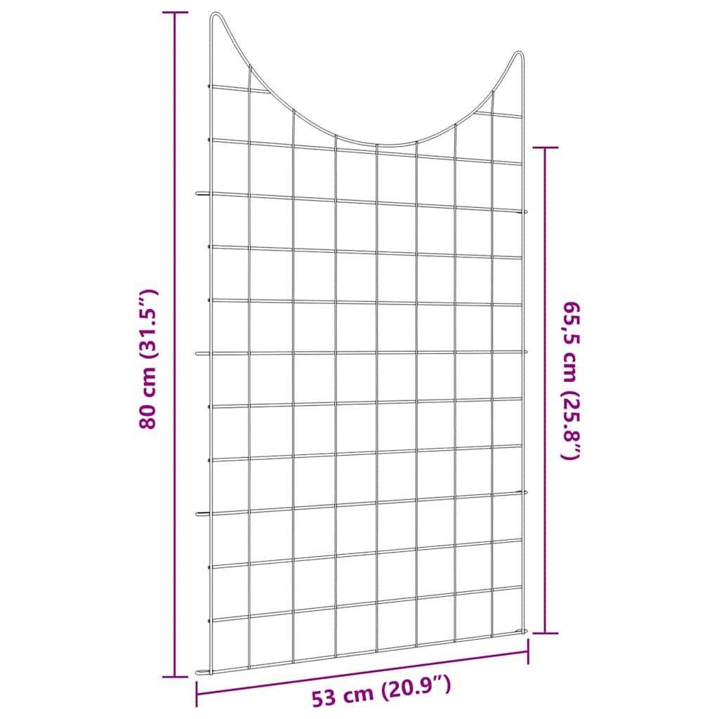 Σετ φράχτη για λιμνούλες 8 pcs Πράσινο 50 x 80 cm Ατσάλι