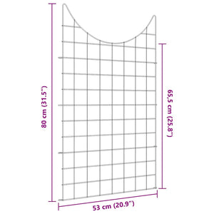 Σετ φράχτη για λιμνούλες 8 τμχ. 50 x 80 cm Ατσάλι Πράσινο