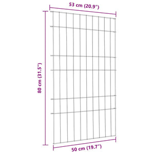 Σετ φράχτη για λιμνούλες 8 pcs Πράσινο 50 x 80 cm Ατσάλι - Pakobazaar