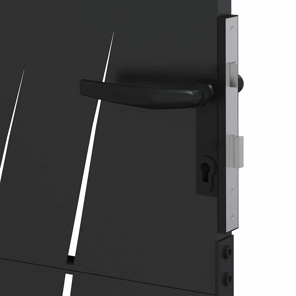 Πύλη Κήπου Μαύρο 85 x 125 cm Ατσάλι με Επικάλυψη Πούδρας - Pakobazaar