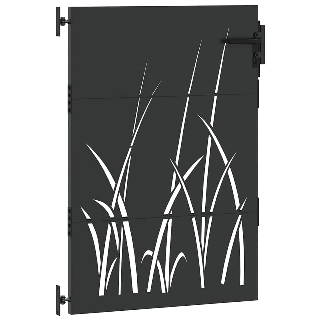 Πύλη Κήπου Μαύρο 85 x 125 cm Ατσάλι με Επικάλυψη Πούδρας - Pakobazaar