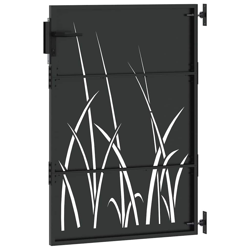 Πύλη Κήπου Μαύρο 85 x 125 cm Ατσάλι με Επικάλυψη Πούδρας - Pakobazaar