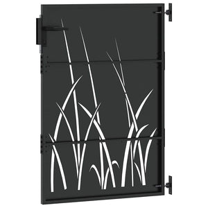 Πύλη Κήπου Μαύρο 85 x 125 cm Ατσάλι με Επικάλυψη Πούδρας - Pakobazaar