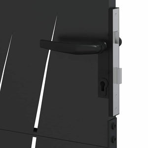 Πύλη Κήπου Μαύρο 85 x 150 cm Ατσάλι με Επικάλυψη Πούδρας - Pakobazaar