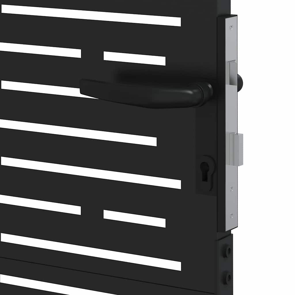 Πύλη Κήπου Μαύρο 85 x 125 cm Ατσάλι με Επικάλυψη Πούδρας - Pakobazaar