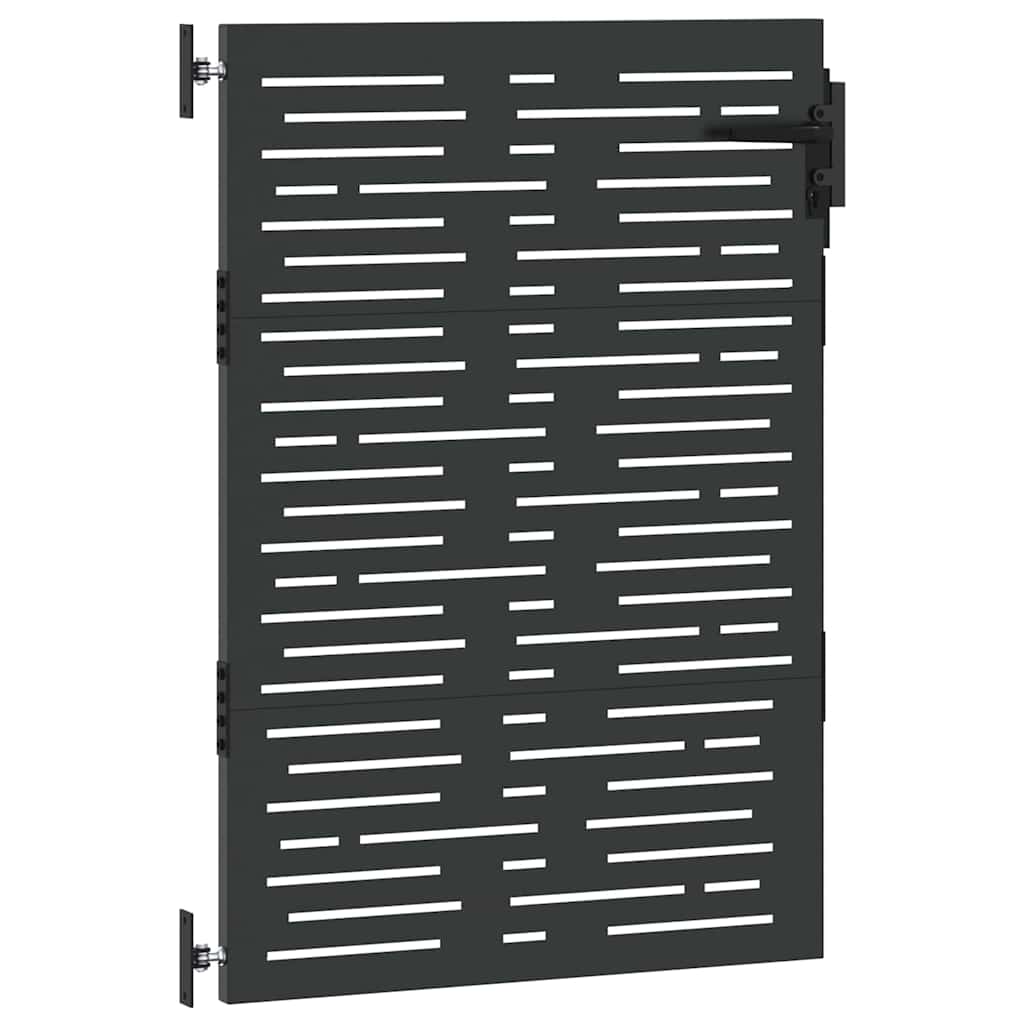 Πύλη Κήπου Μαύρο 85 x 125 cm Ατσάλι με Επικάλυψη Πούδρας - Pakobazaar