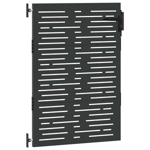 Πύλη Κήπου Μαύρο 85 x 150 cm Ατσάλι με Επικάλυψη Πούδρας - Pakobazaar