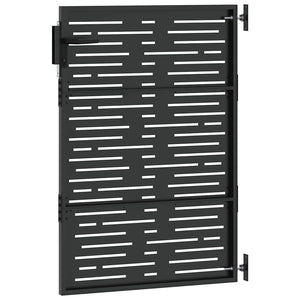 Πύλη Κήπου Μαύρο 85 x 150 cm Ατσάλι με Επικάλυψη Πούδρας - Pakobazaar