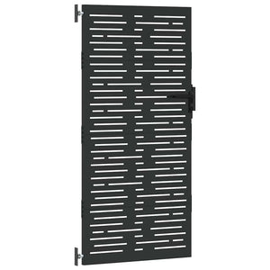 Πύλη Κήπου Μαύρο 85 x 175 cm Ατσάλι με Επικάλυψη Πούδρας - Pakobazaar