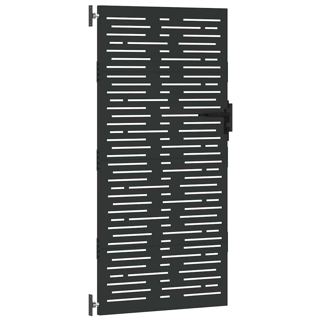 Πύλη Κήπου Μαύρο 85 x 175 cm Ατσάλι με Επικάλυψη Πούδρας - Pakobazaar