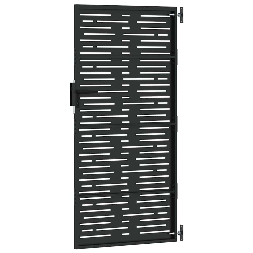 Πύλη Κήπου Μαύρο 85 x 175 cm Ατσάλι με Επικάλυψη Πούδρας - Pakobazaar