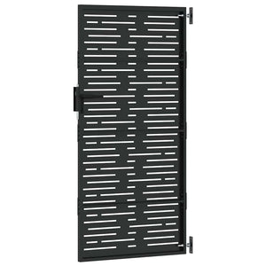 Πύλη Κήπου Μαύρο 85 x 175 cm Ατσάλι με Επικάλυψη Πούδρας - Pakobazaar
