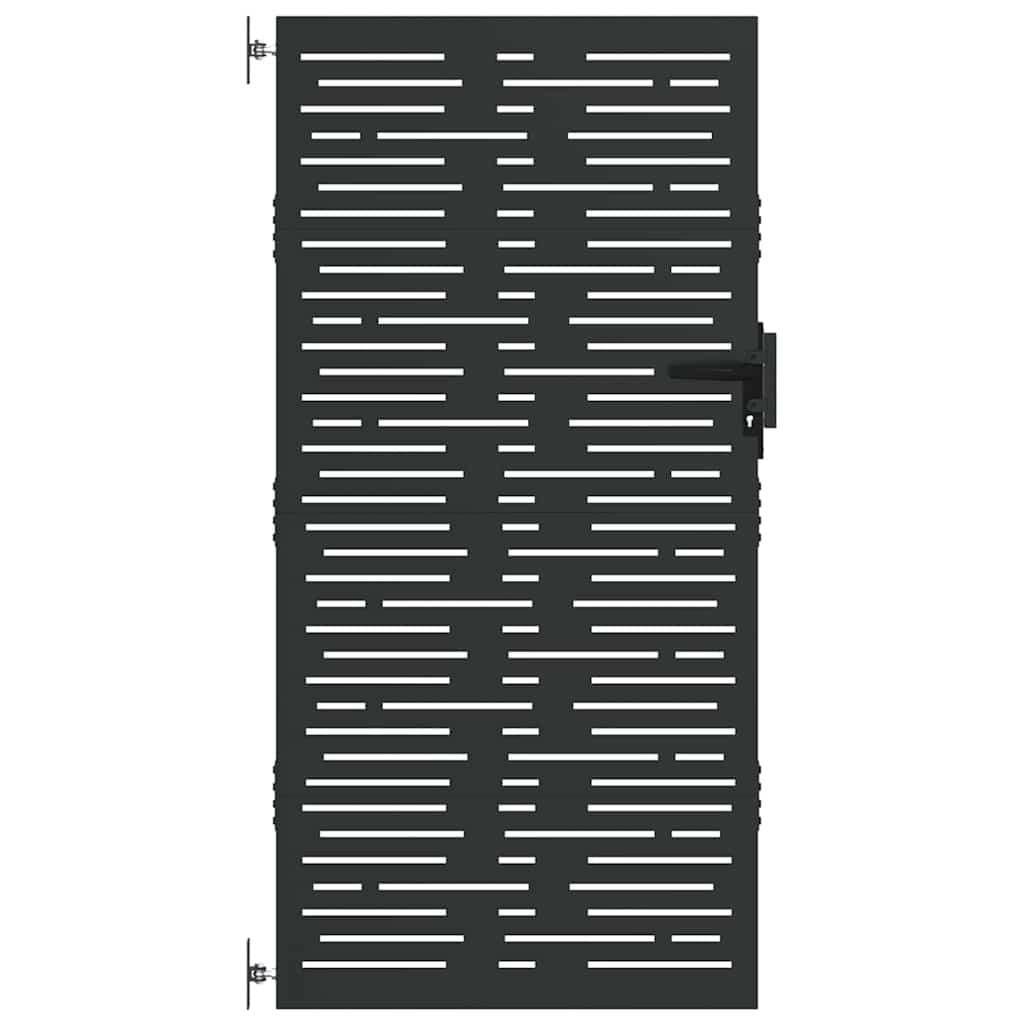Πύλη Κήπου Μαύρο 85 x 175 cm Ατσάλι με Επικάλυψη Πούδρας - Pakobazaar
