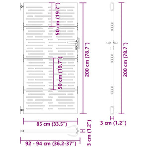 Πύλη Κήπου 85 x 200 cm Ατσάλι με Επικάλυψη Πούδρας Κλειδώσιμο