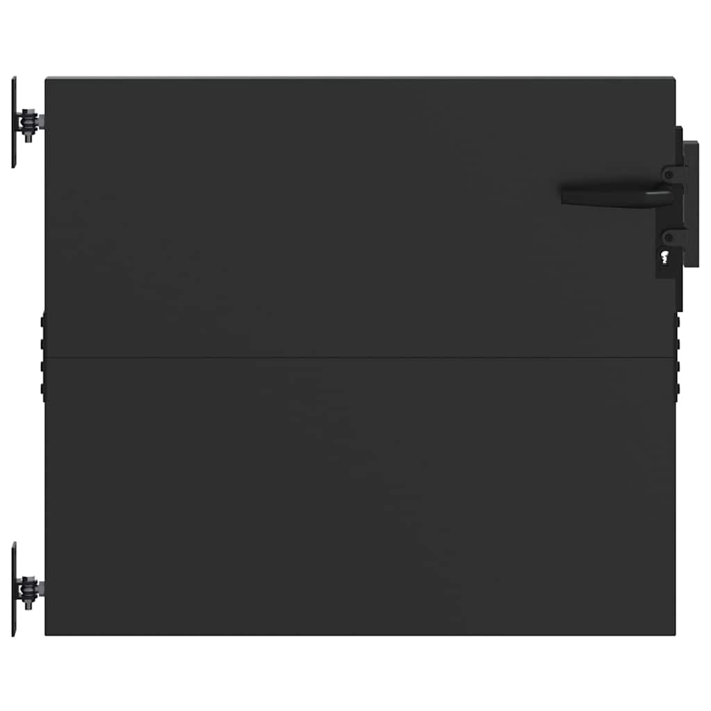Πύλη Κήπου Μαύρο 85 x 100 cm Ατσάλι με Επικάλυψη Πούδρας - Pakobazaar