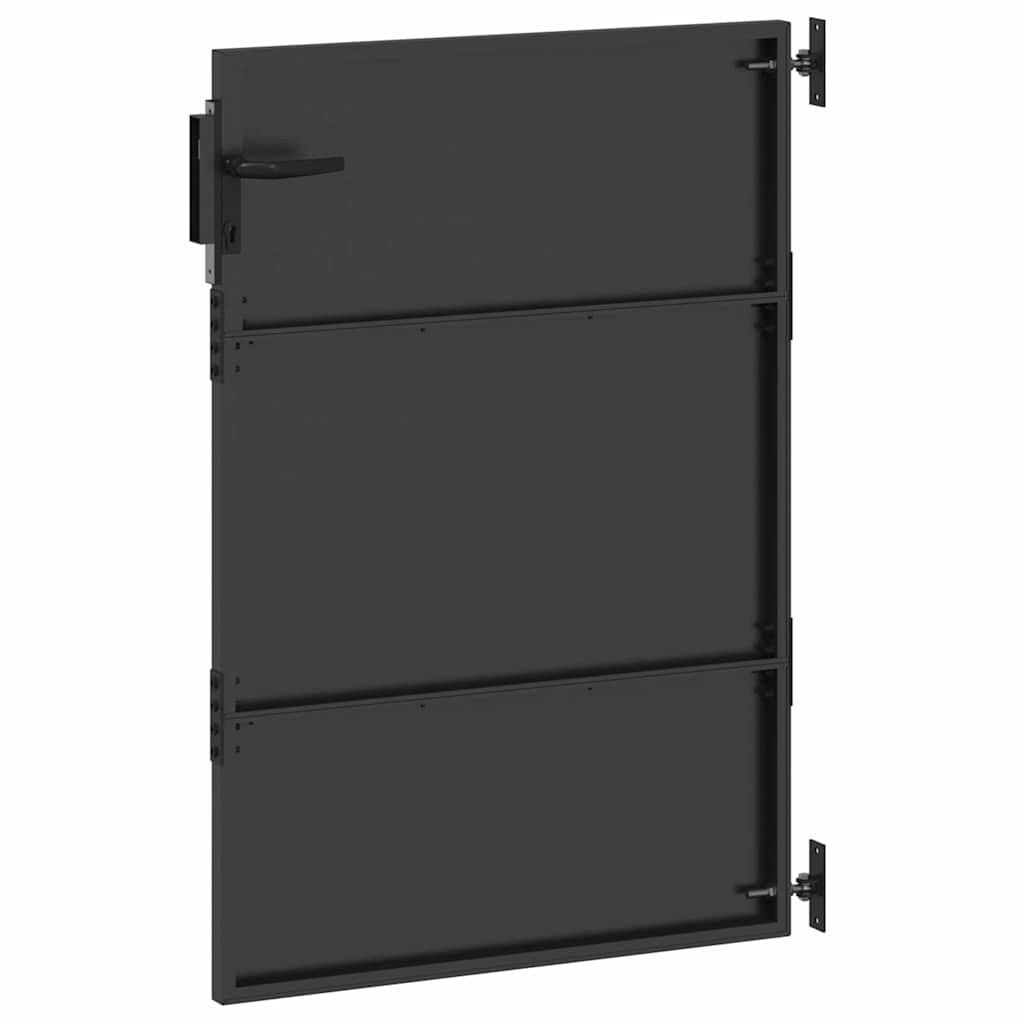 Πύλη Κήπου Μαύρο 85 x 125 cm Ατσάλι με Επικάλυψη Πούδρας - Pakobazaar