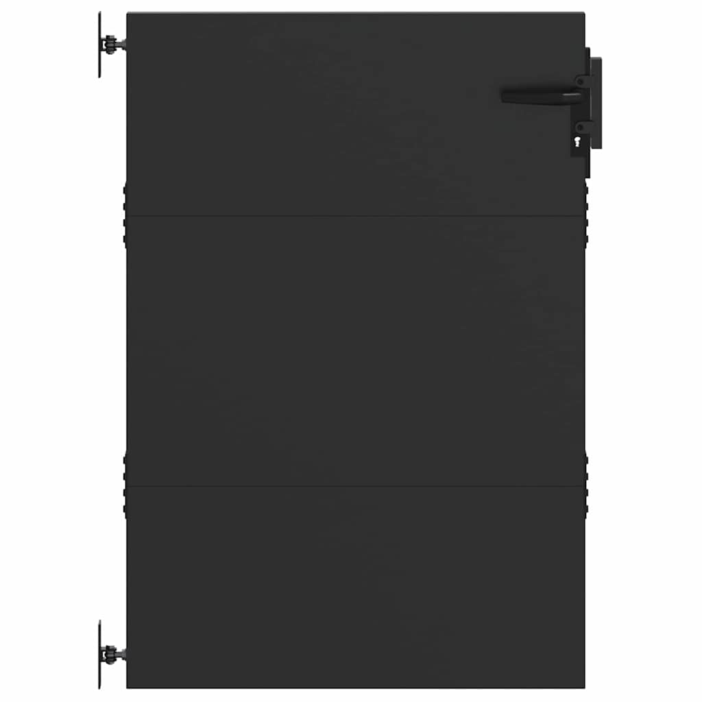 Πύλη Κήπου Μαύρο 85 x 125 cm Ατσάλι με Επικάλυψη Πούδρας - Pakobazaar