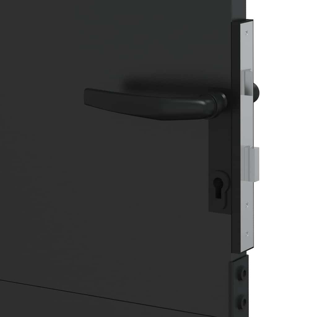 Πύλη Κήπου Μαύρο 85 x 150 cm Ατσάλι με Επικάλυψη Πούδρας - Pakobazaar