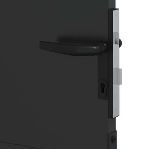 Πύλη Κήπου Μαύρο 85 x 175 cm Ατσάλι με Επικάλυψη Πούδρας - Pakobazaar
