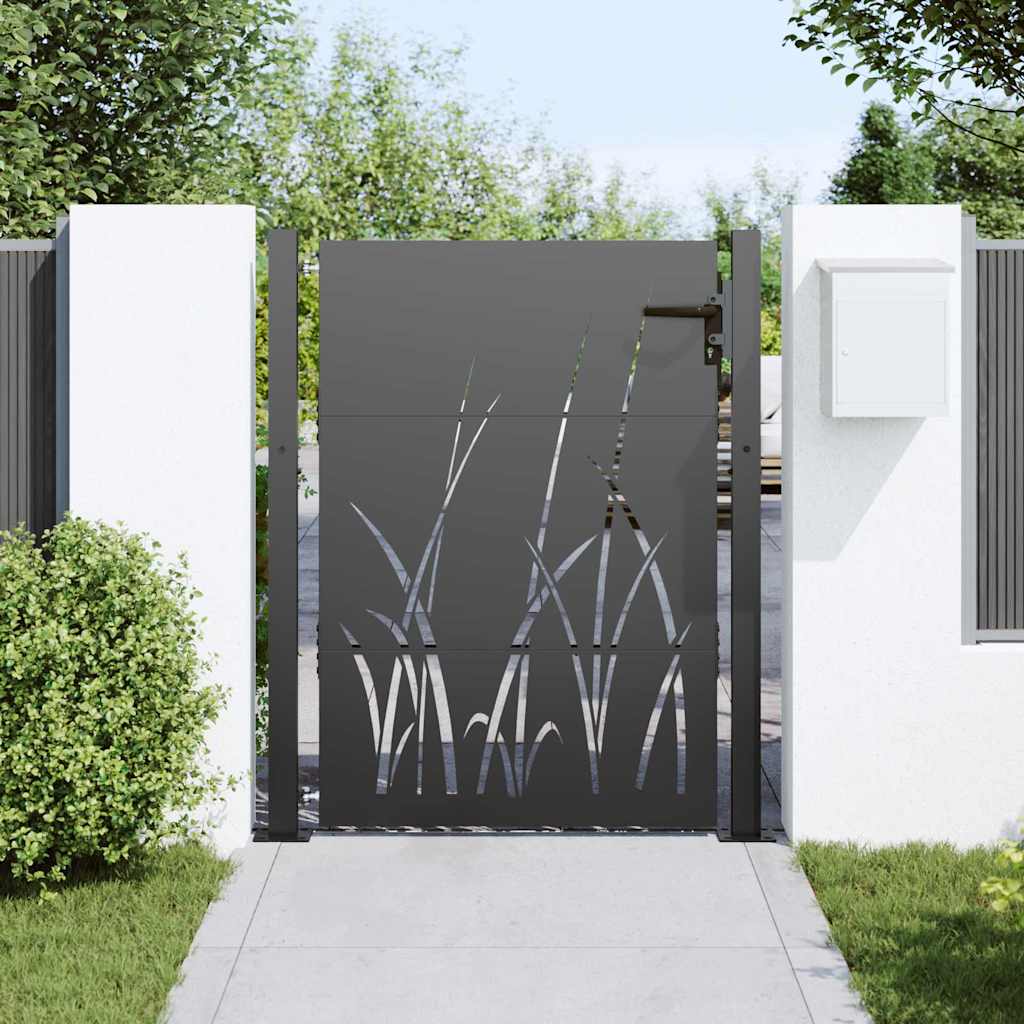 Πύλη Κήπου Μαύρο 100 x 125 cm Ατσάλι με Επικάλυψη Πούδρας - Pakobazaar