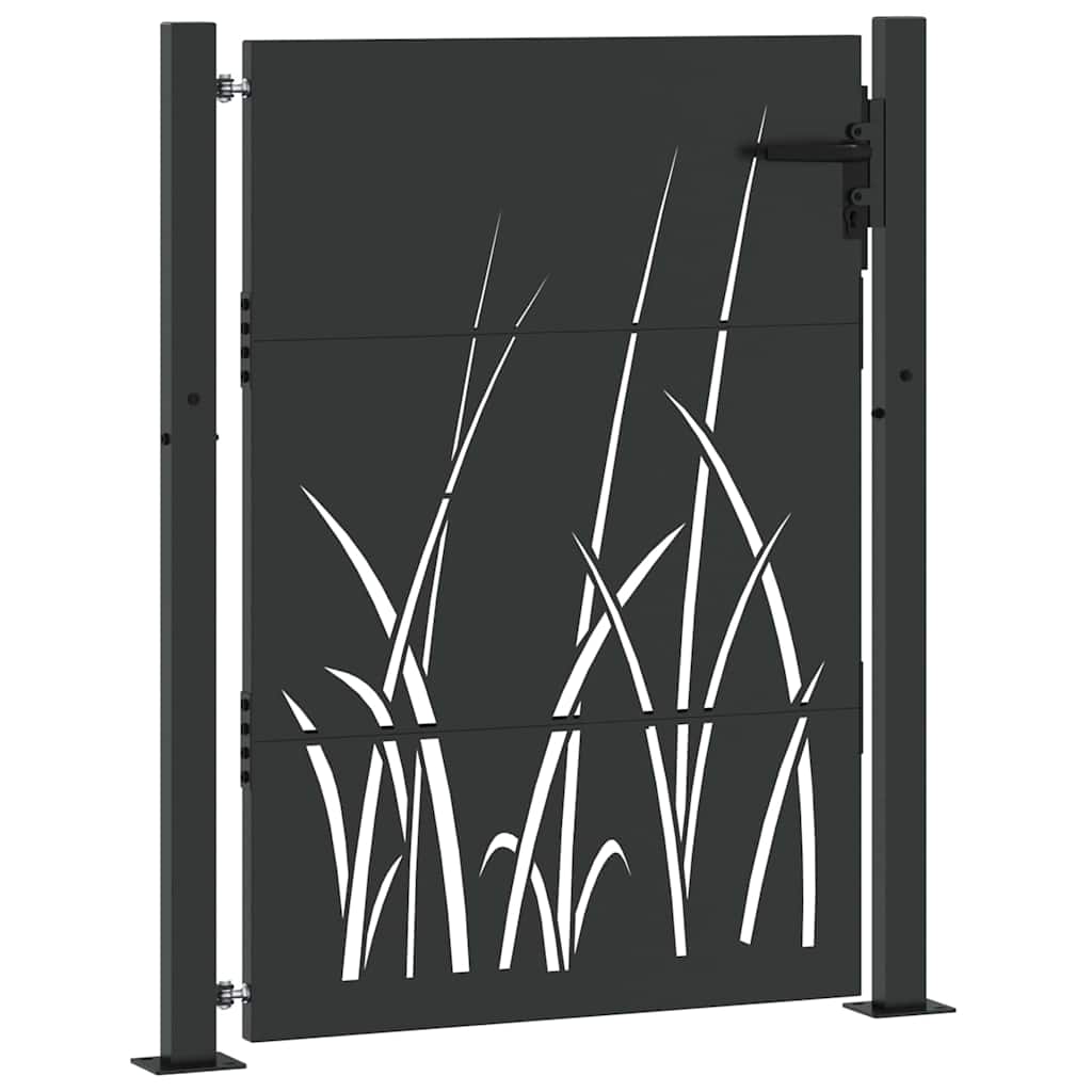 Πύλη Κήπου Μαύρο 100 x 125 cm Ατσάλι με Επικάλυψη Πούδρας - Pakobazaar