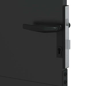 Πύλη Κήπου Μαύρο 105 x 130 cm Χάλυβας με επίστρωση πούδρας - Pakobazaar