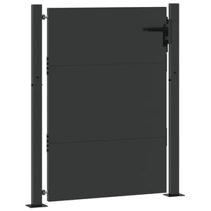 Πύλη Κήπου Μαύρο 105 x 130 cm Χάλυβας με επίστρωση πούδρας - Pakobazaar
