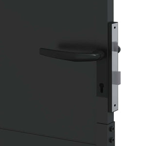 Πύλη Κήπου Μαύρο 110 x 130 cm Χάλυβας με επίστρωση πούδρας - Pakobazaar