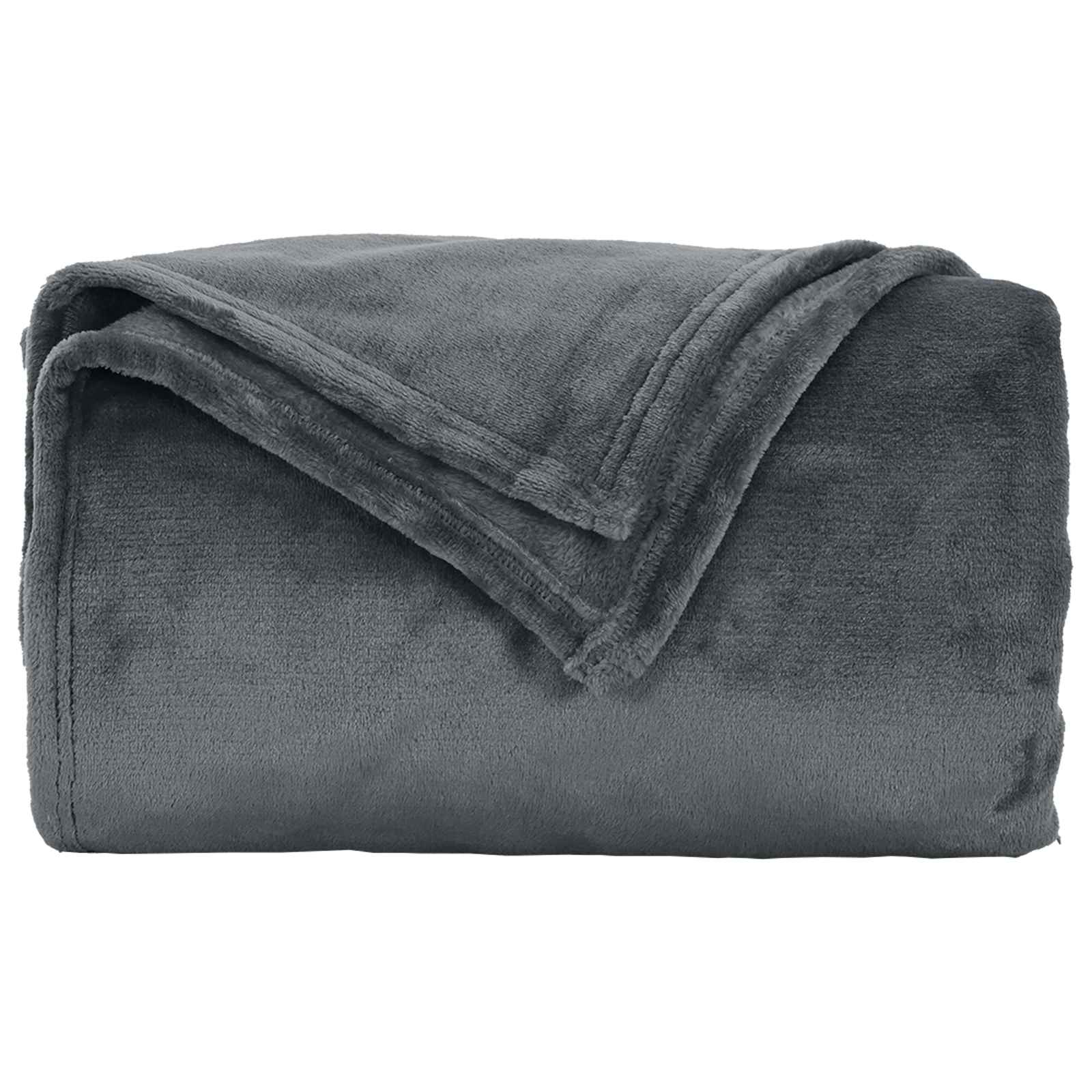 Ριχτάρια 6 pcs Σκούρο Γκρι 220 x 240 cm Μαλλί