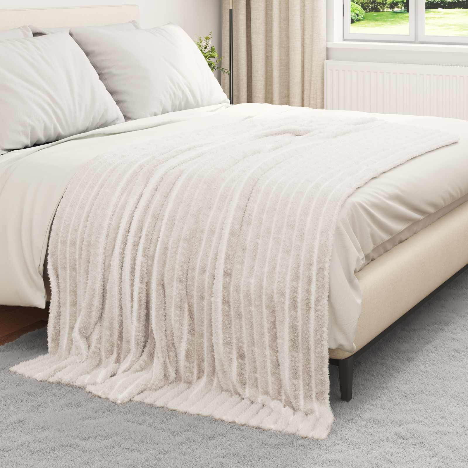 Ριχτάρι Κρεμ 200 x 150 cm 0.8 kg Μαλλί