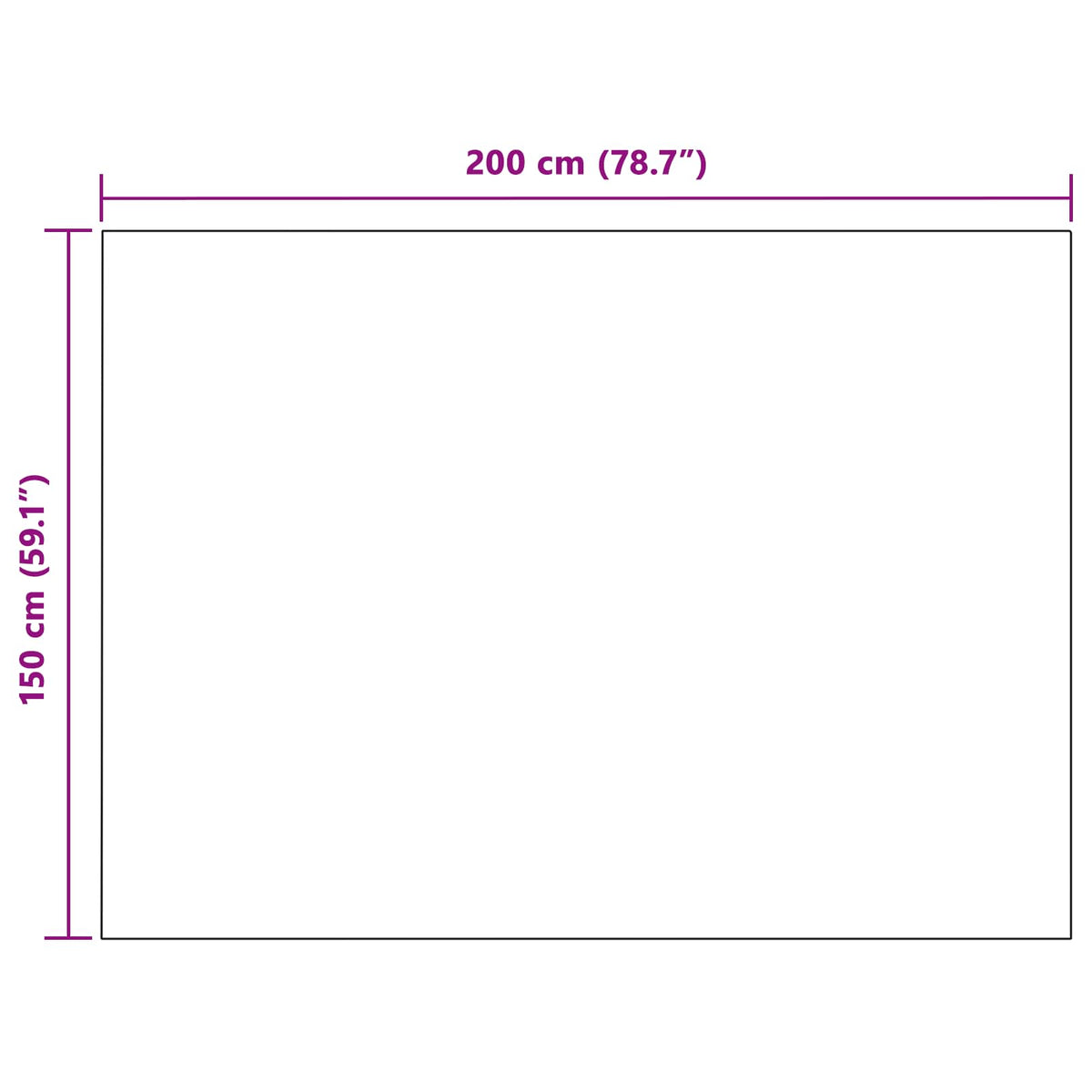 Ριχτάρι Μοβ 200 x 150 cm 0,8 kg Μαλλί - Pakobazaar