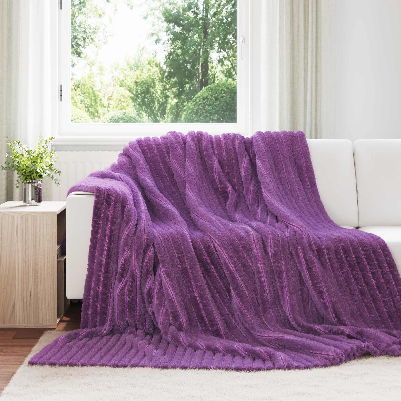 Ριχτάρι Μοβ 240 x 220 cm 1.36 kg Μαλλί