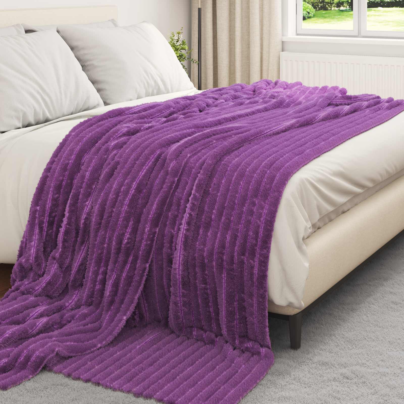 Ριχτάρι Μοβ 240 x 220 cm 1.36 kg Μαλλί