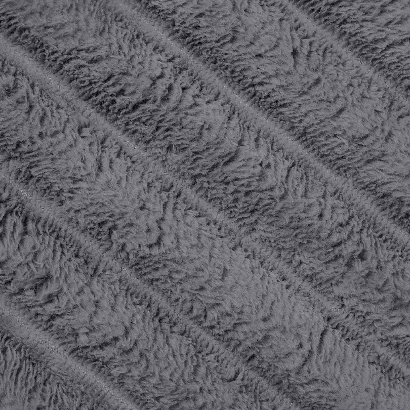 Ριχτάρια 6 pcs Σκούρο Γκρι 270 x 240 cm Μαλλί