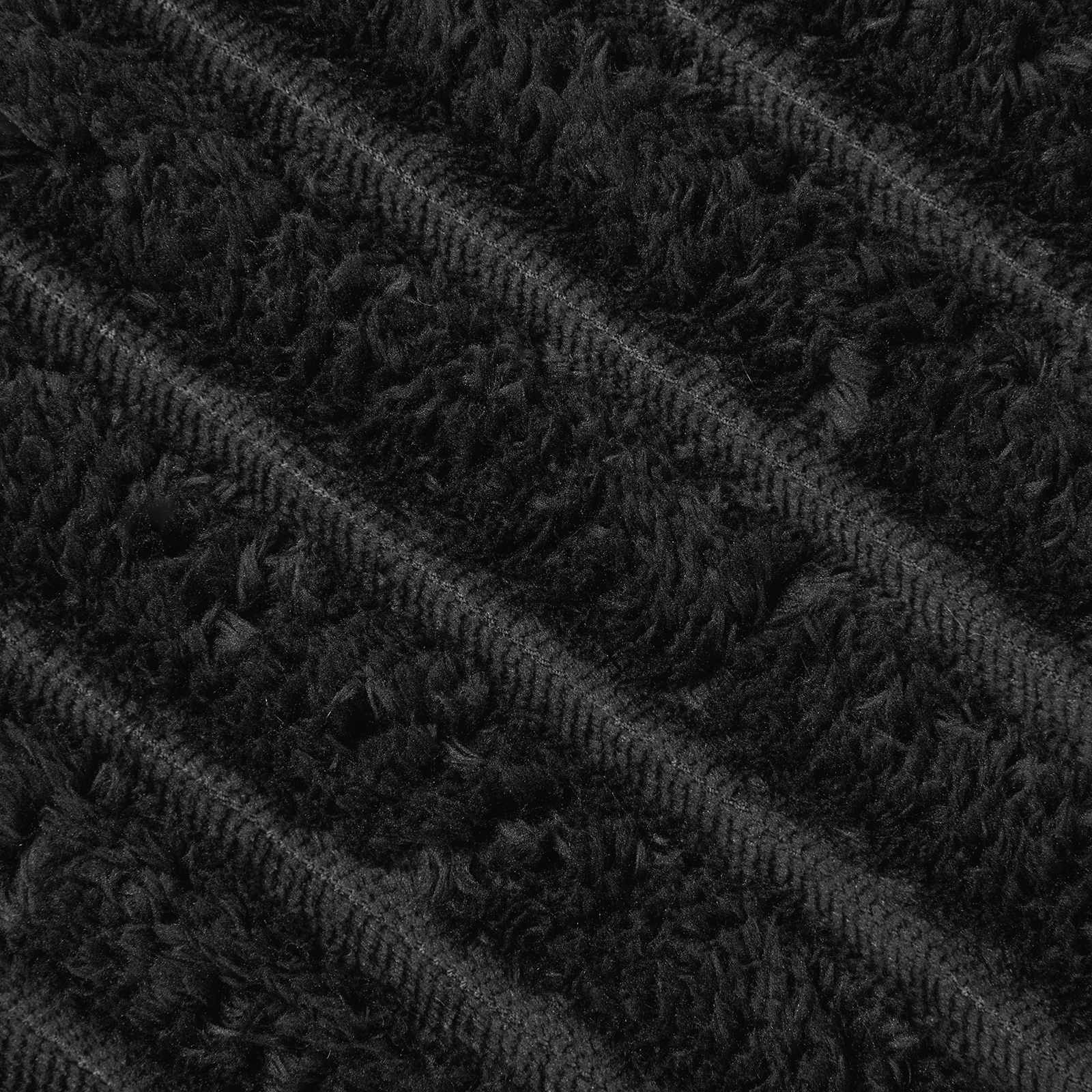 Ριχτάρια 6 pcs Μαύρο 240 x 220 cm Μαλλί