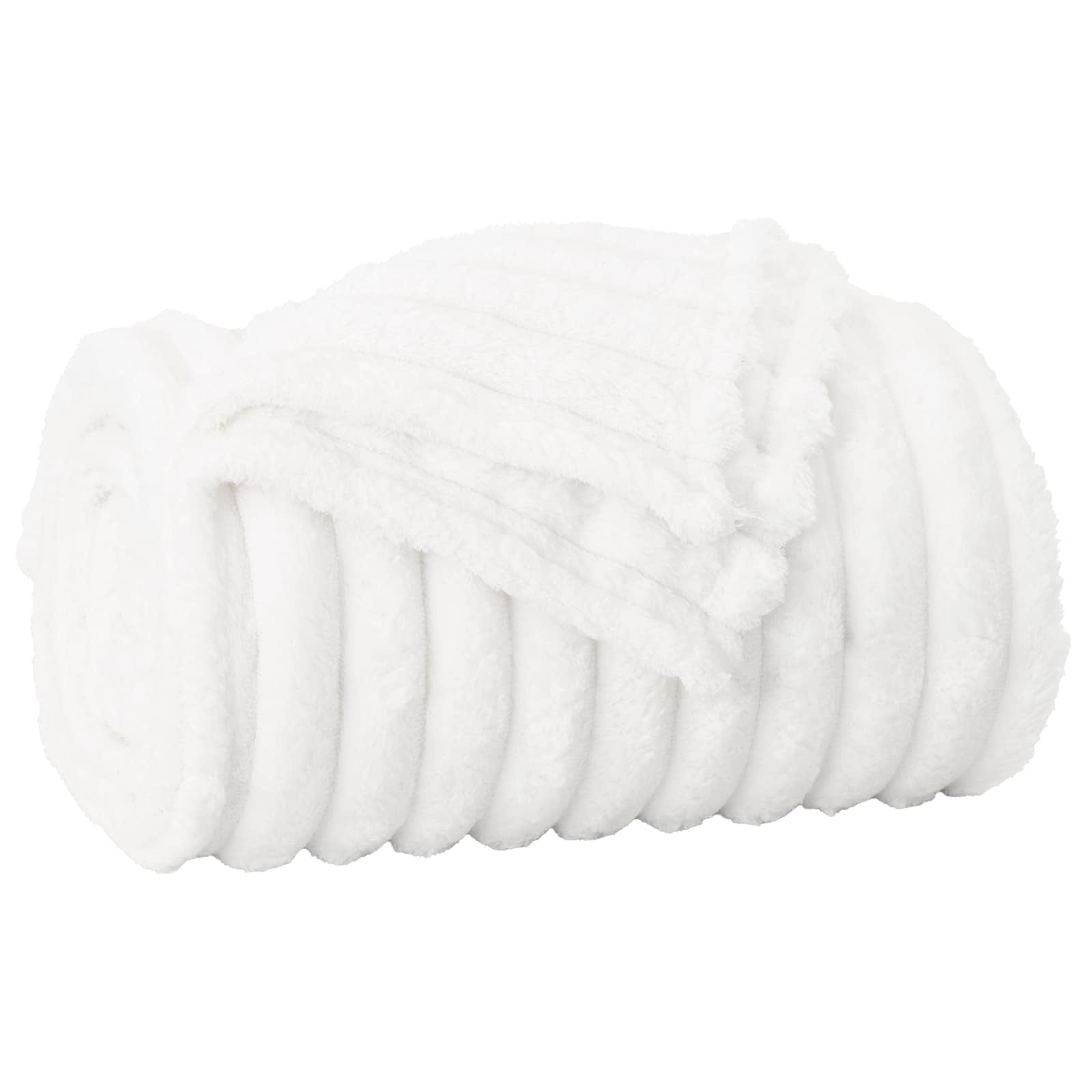 Ριχτάρια 6 pcs Λευκό 200 x 150 cm Μαλλί