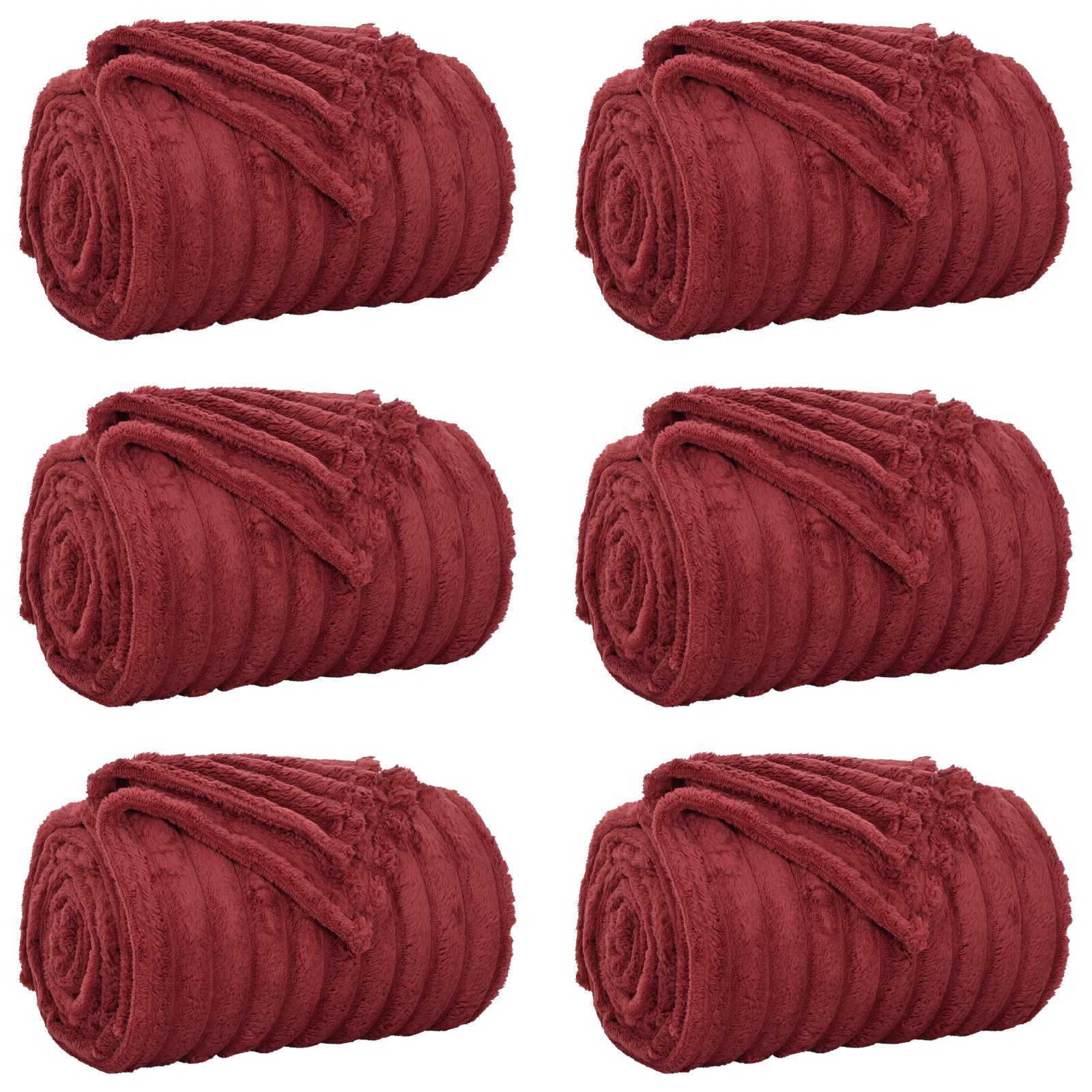Ριχτάρια 6 pcs Βεραμάν Κόκκινο 150 x 130 εκ Μαλλί