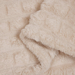Κουβέρτα Μπεζ 240 x 220 cm Μαλλί - Pakobazaar